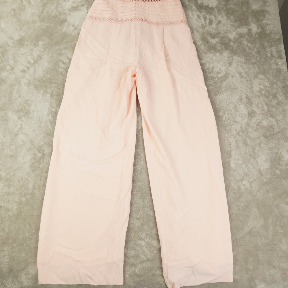 REISS Regular Wide Leg Resort Jumpsuit in Blush Pink Women's 4 Chic City - Picture 5 of 14